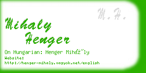 mihaly henger business card